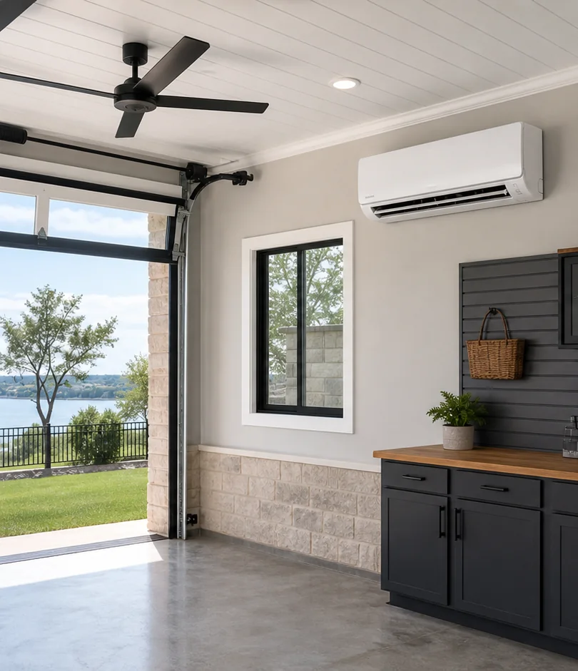 Ductless mini-split guidance for Granbury garages, additions, sunrooms, and rooms without ductwork.